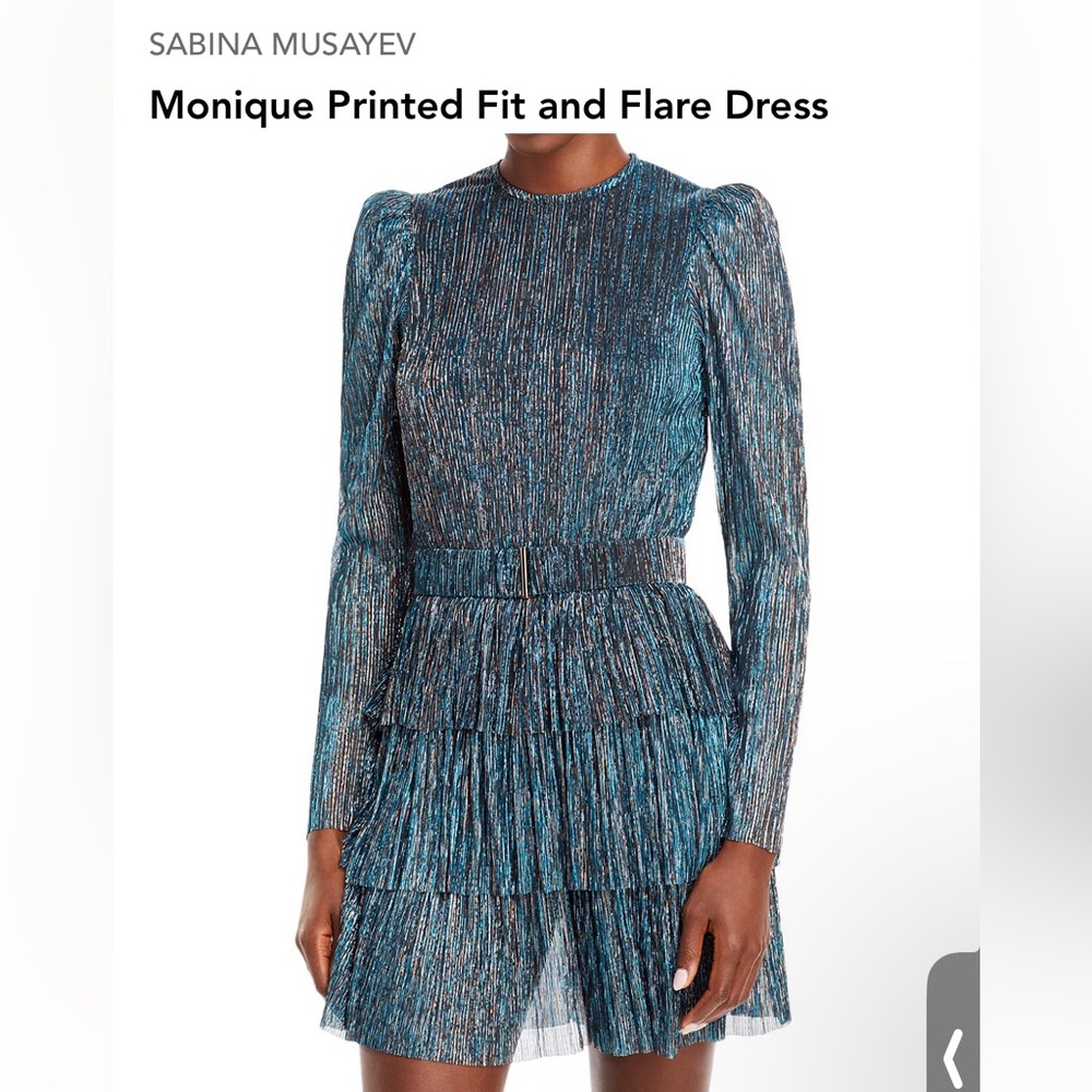 Sabina Musayev Monique Printed Fit and Flare Dress